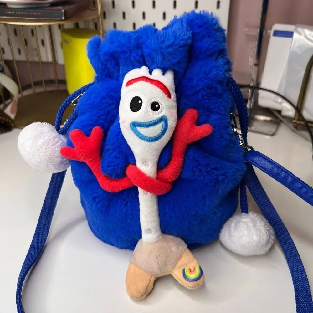 Disney Parks Toy Story 4 Forky plush crossbody bag